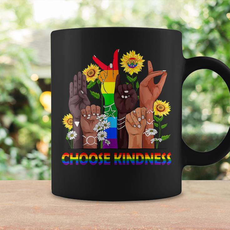 Choose Kindness Sign Language Hand Lgbtq Gay Les Pride Asl Coffee Mug Gifts ideas