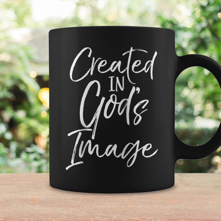 Christian Creation Quote Bible Verse Created In God's Image Coffee Mug Gifts ideas