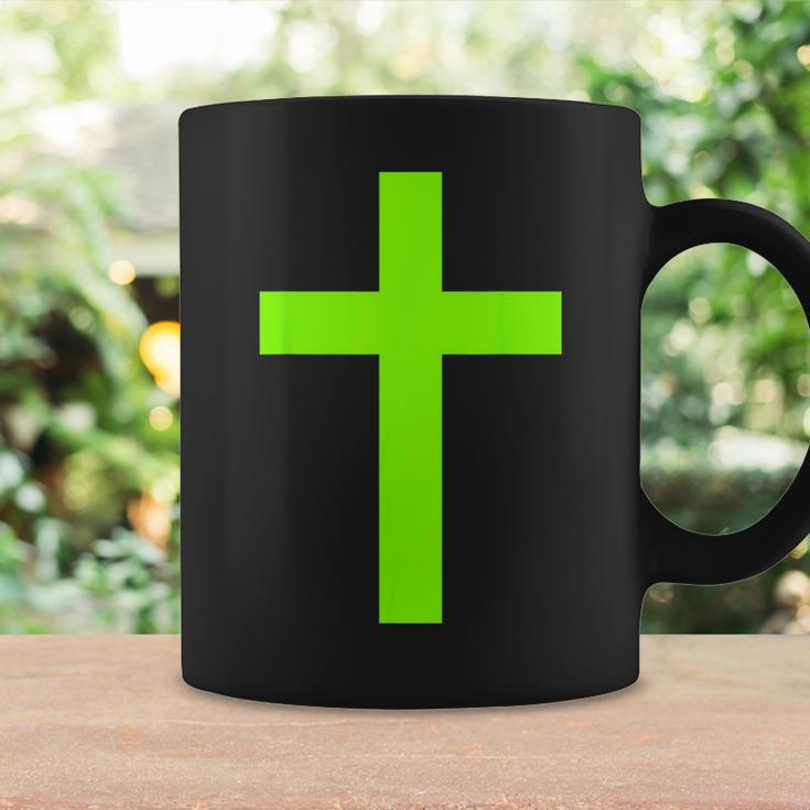 Christian God Jesus Cross Lime Green Coffee Mug Gifts ideas