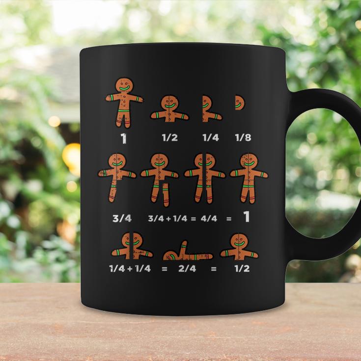 Christmas Gingerbread Fraction Cute Xmas Cookie Math Teacher Coffee Mug Gifts ideas