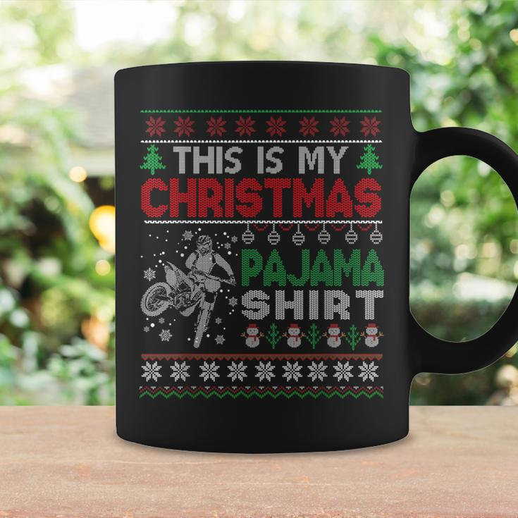 This Is My Christmas Pajama Ugly Sweater Motocross Dirtbike Coffee Mug Gifts ideas