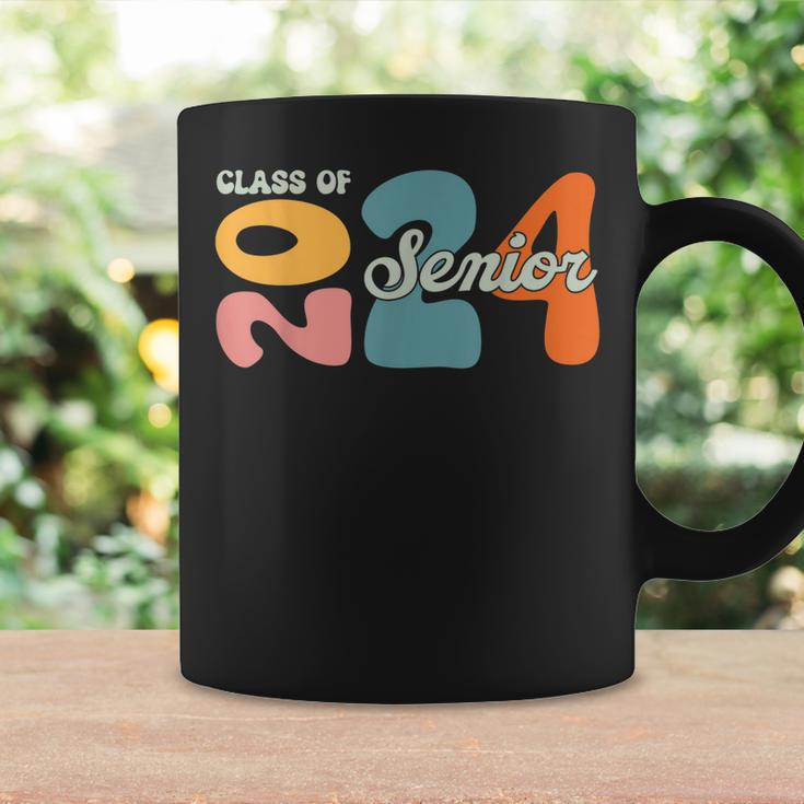 Class Of 2024 Senior 2024 Retro Groovy Graduation Coffee Mug Gifts ideas