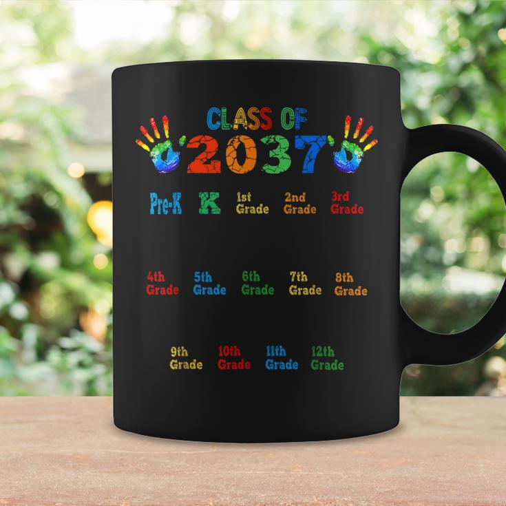 Class Of 2037 Grow With Me Color Handprint Pre-K 12Th Grade Coffee Mug Gifts ideas