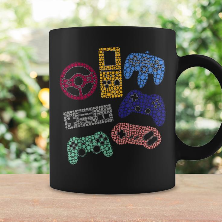 Colourful Polka Dot Video Game Controller Dot Day Gamer Coffee Mug Gifts ideas