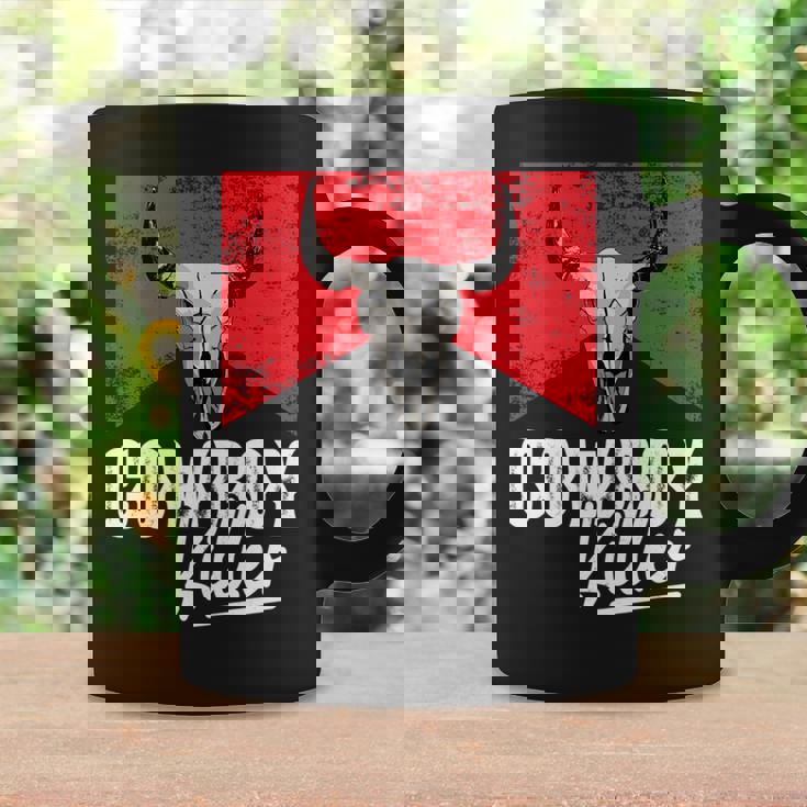 Cowboy Killer Funny Wild Vintage Western Rodeo Bull Skull Rodeo Funny Gifts Coffee Mug Gifts ideas
