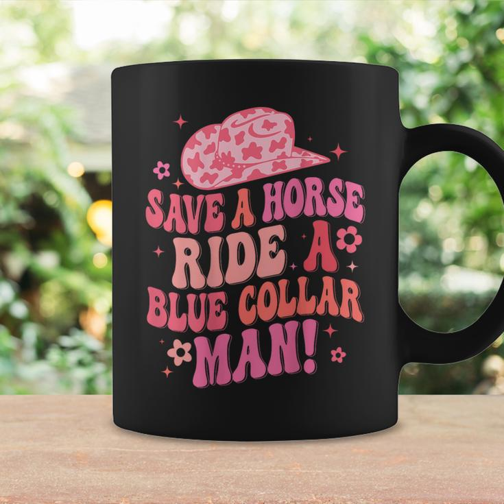 Cowboy Save A Horse Ride A Blue Collar Man On Back Coffee Mug Gifts ideas