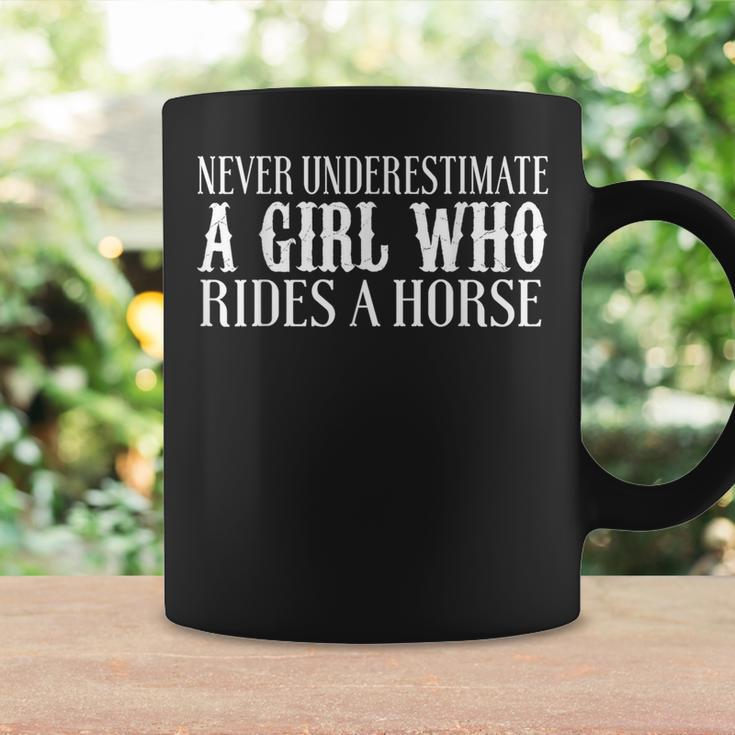 Cowgirl Never Underestimate A Girl Who Rides A Horse Coffee Mug Gifts ideas