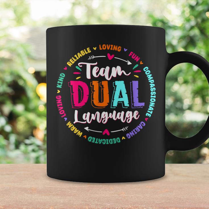 Cute Back To School Squad Team Dual Language Teachers Coffee Mug Gifts ideas