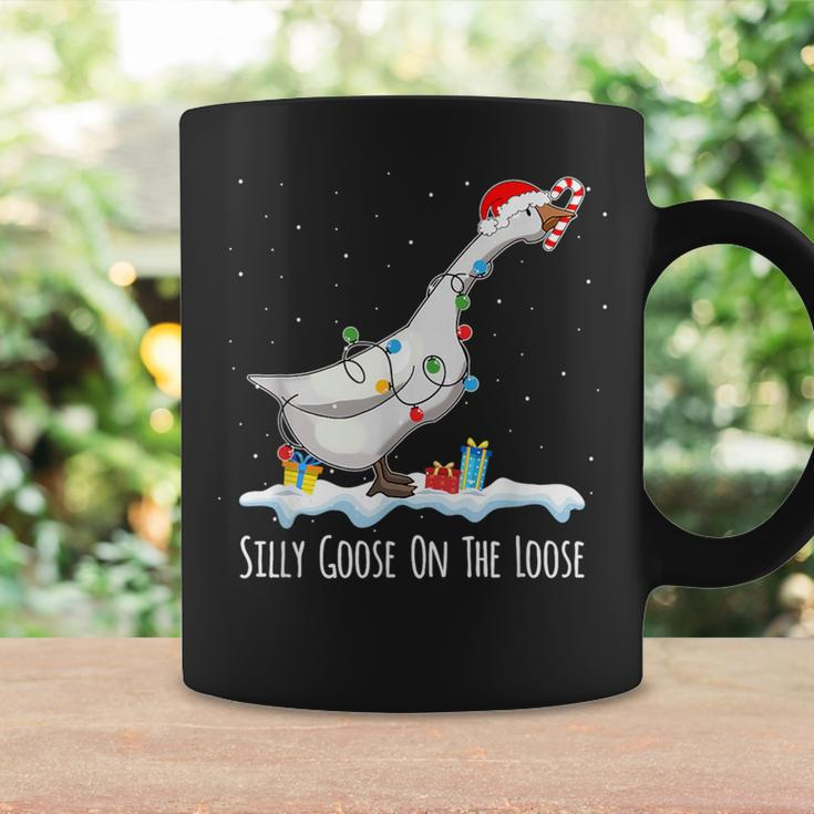 Cute Santa Duck Silly Goose On The Loose Christmas Coffee Mug Gifts ideas