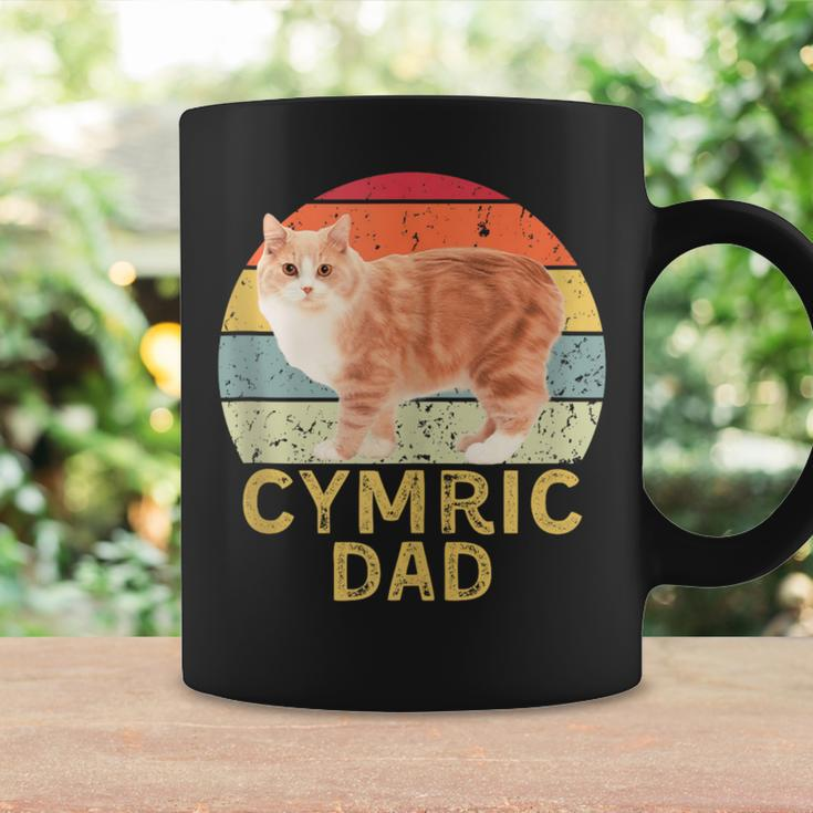 Cymric Cat Dad Retro Vintage Cats Lovers & Owners Coffee Mug Gifts ideas