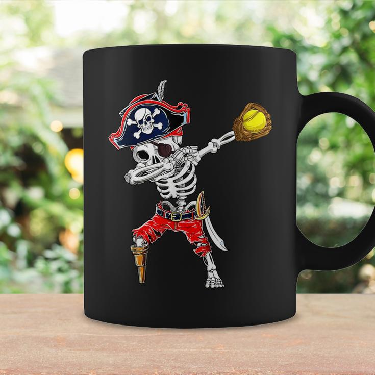 Dabbing Skeleton Pirate & Softball Ball Halloween Costume Coffee Mug Gifts ideas