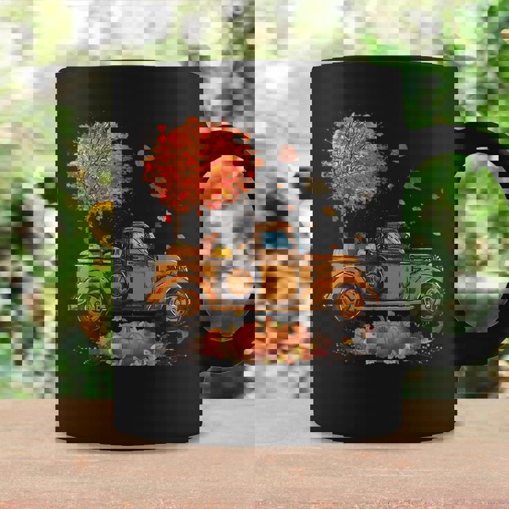 Dachshund Pumpkins Truck Autumn Leaf Fall Thanksgiving Fall Thanksgiving Coffee Mug Gifts ideas