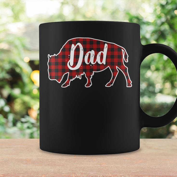 Dad Bison Buffalo Red Plaid Christmas Pajama Family Gift Coffee Mug Gifts ideas