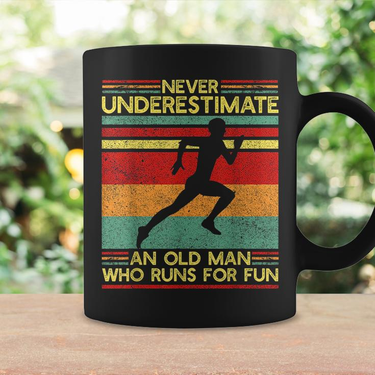Dad Love Never Underestimate An Old Man Who Runs For Fun Coffee Mug Gifts ideas