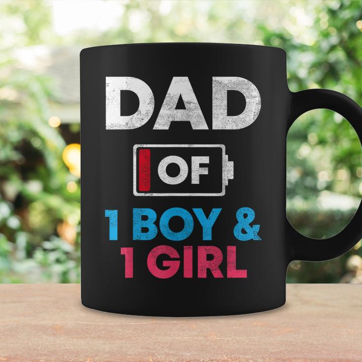 Dad Of 1 Boy And 1 Girl Battery Low Daddy Fathers Day Gift Coffee Mug Gifts ideas