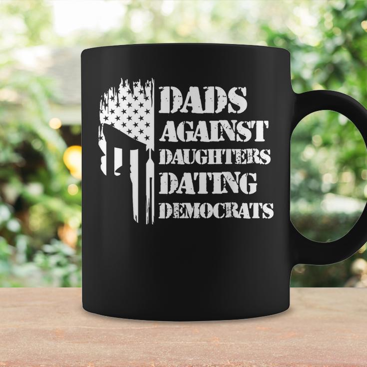 Dads Against Daughters Dating Democrats - Patriotic Skull Coffee Mug Gifts ideas