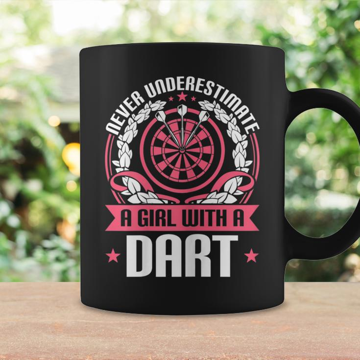 Dart Player Cool Quote Never Underestimate A Girl With Darts Gift For Womens Coffee Mug Gifts ideas