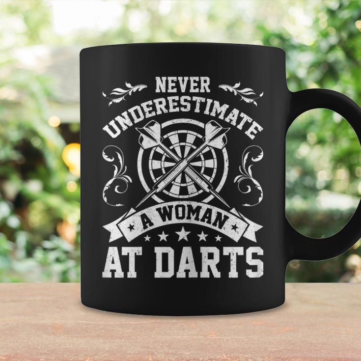 Dart Player Cool Quote Never Underestimate A Women At Darts Gift For Womens Coffee Mug Gifts ideas