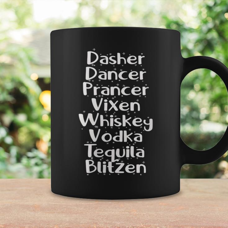 Dasher Dancer Whiskey Vodka Tequila Christmas Alcohol Funny Coffee Mug Gifts ideas
