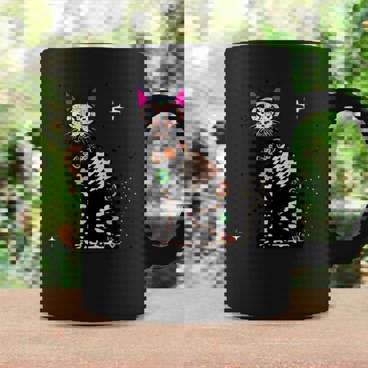 Day Of The Dead Cat Dia De Los Muertos Cat Sugar Skull Coffee Mug Gifts ideas