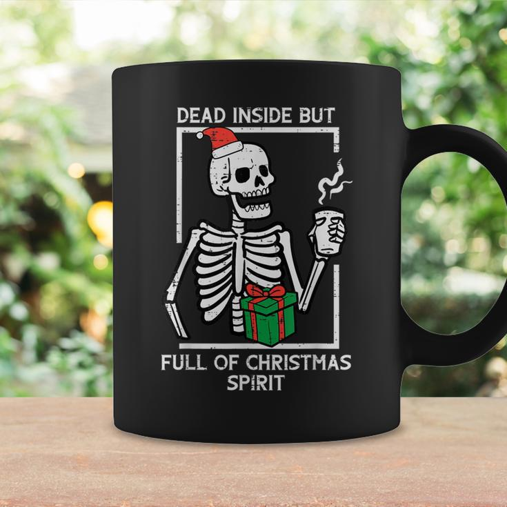 Dead Inside Full Christmas Spirit Skeleton Xmas Men Coffee Mug Gifts ideas