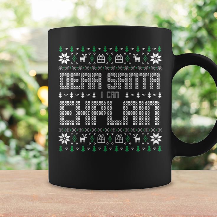 Dear Santa I Can Explain Ugly Christmas Sweater Coffee Mug Gifts ideas