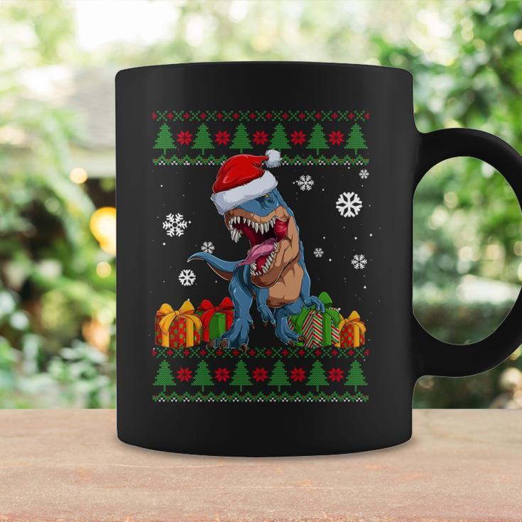 Dinosaur Lovers Dinosaur Santa Hat Ugly Christmas Sweater Coffee Mug Gifts ideas
