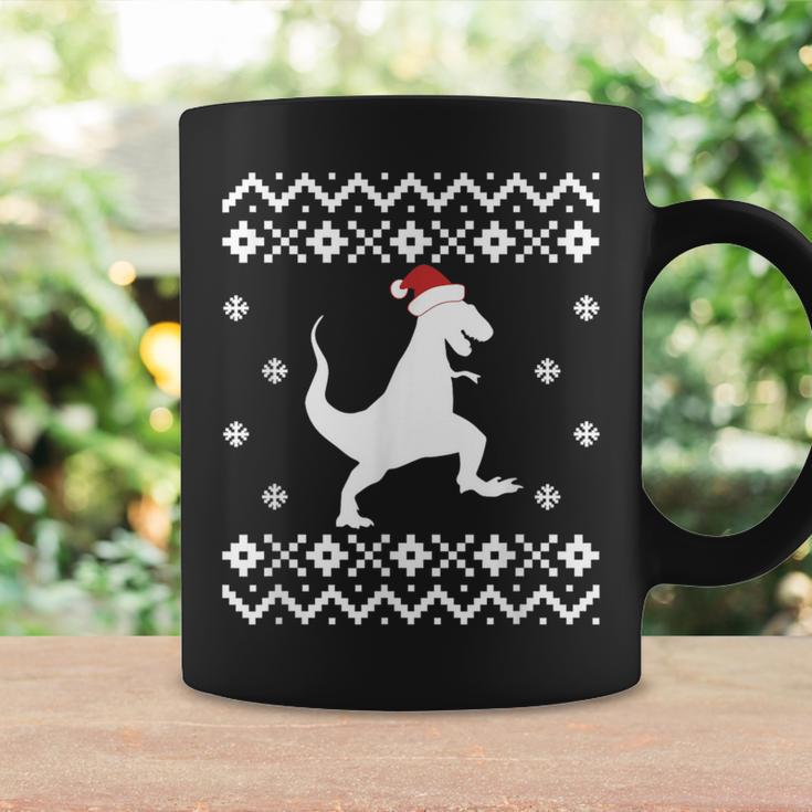 Dinosaur Ugly Christmas Sweater Trex Santa Coffee Mug Gifts ideas