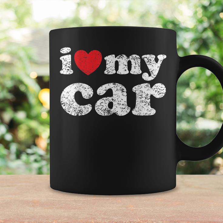 Distressed Grunge Worn Out Style I Love My Car Coffee Mug Gifts ideas