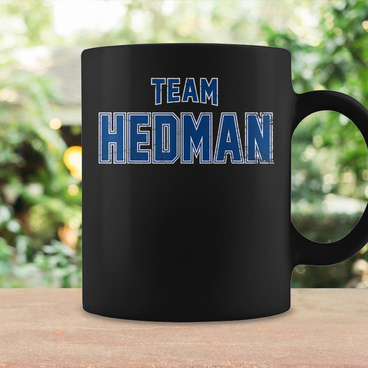Distressed Team Hedman Surname Gift Proud Family Last Name Coffee Mug Gifts ideas