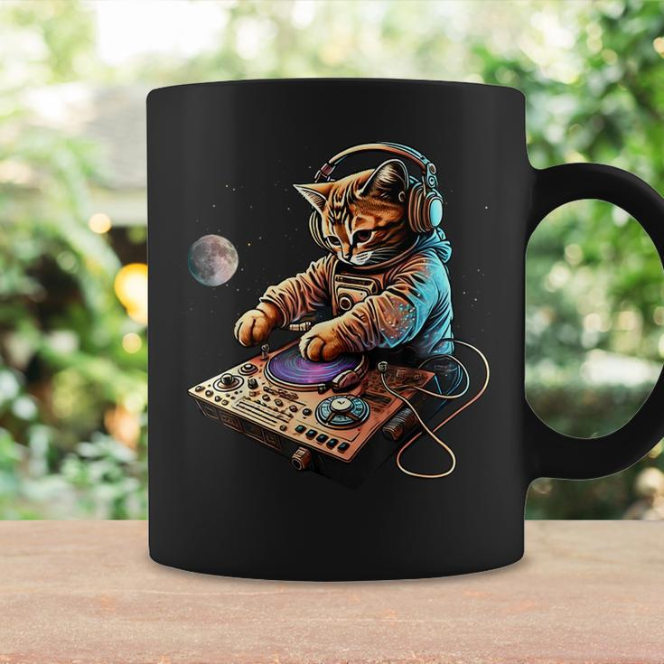 Dj Cat Cute Space Cat Disc Jockey Cat In Astronaut Suit Coffee Mug Gifts ideas