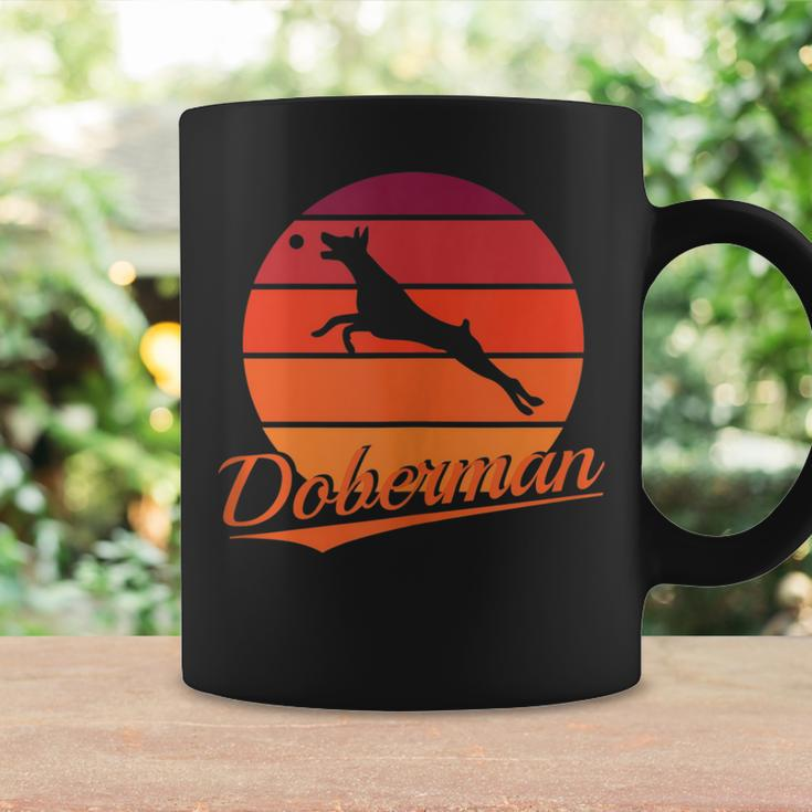 Doberman Pinscher Retro Sunset Dog Pet Lover Coffee Mug Gifts ideas