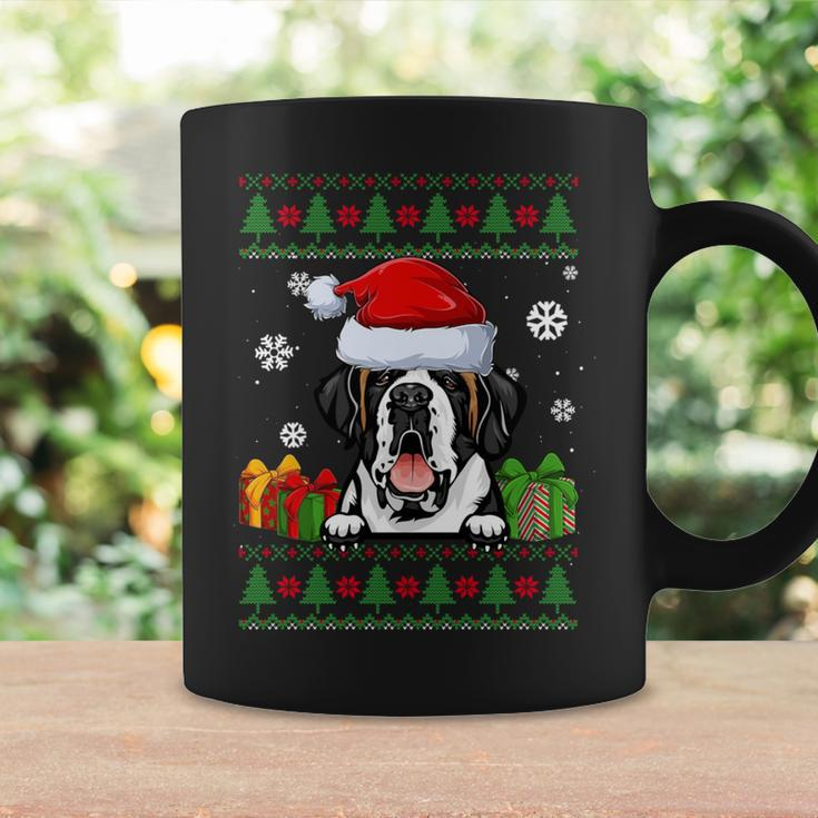Dog Lovers Saint Bernard Santa Hat Ugly Christmas Sweater Coffee Mug Gifts ideas