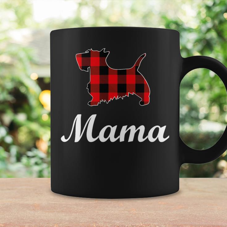 Dog Scottish Terrier Mama Red Buffalo Plaid Scottish Terrier Coffee Mug Gifts ideas