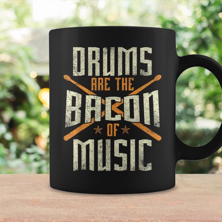 Drums Are The Bacon Of Music Drumming Drummer Music Lover Coffee Mug Gifts ideas