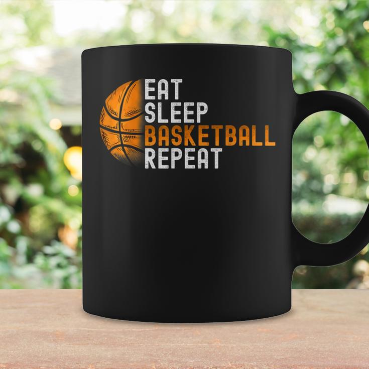 Eat Sleep Basketball Repeat Fun Basketball Player Coach Coffee Mug Gifts ideas