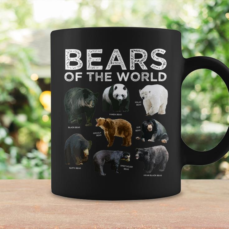 Eight 8 Bear Species Of The World Panda Polar Grizzly Black Coffee Mug Gifts ideas