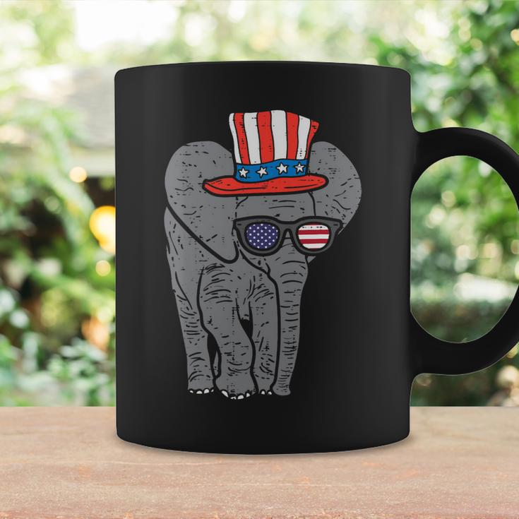 Elephant American Flag Usa 4Th Of July Fourth Patriot Animal Coffee Mug Gifts ideas