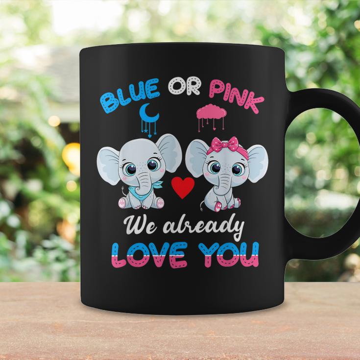 Elephant Baby Pink Or Blue We Already Love You Gender Reveal Coffee Mug Gifts ideas