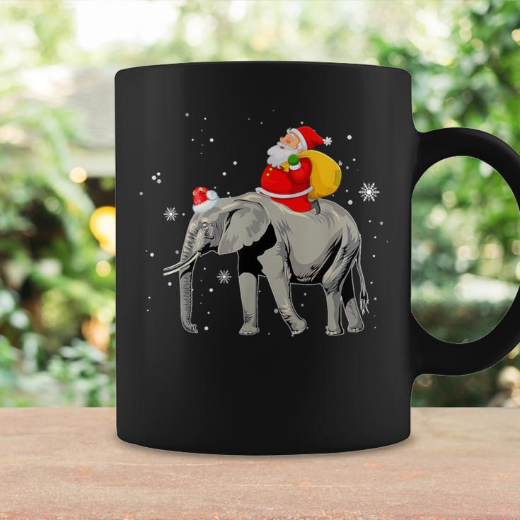 Elephant Christmas Tree Light Hat Xmas Santa Riding Elephant Coffee Mug Gifts ideas