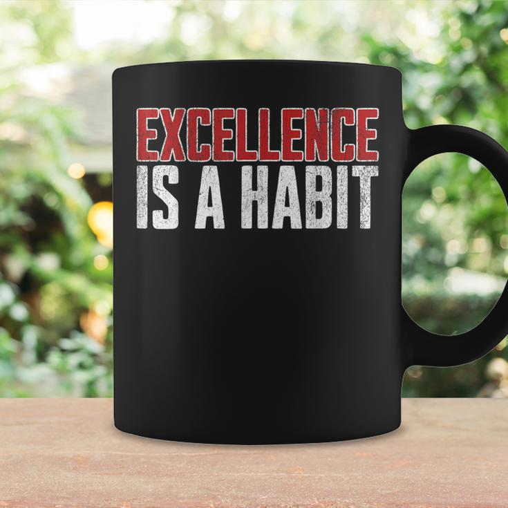 Excellence Is A Habit Motivational Quote Inspiration Coffee Mug Gifts ideas