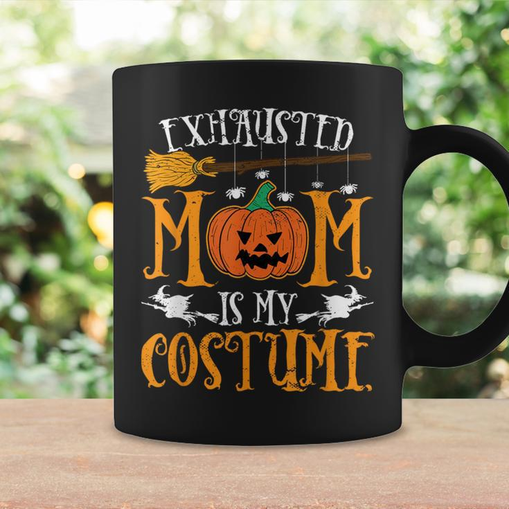 Exhausted Mom Is My Costume Halloween Mother Coffee Mug Gifts ideas