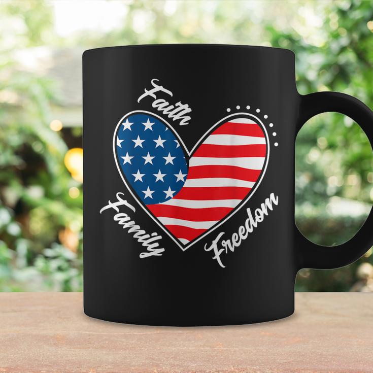Faith Family Freedom 4Th Of July Patriotic Men Women Coffee Mug Gifts ideas