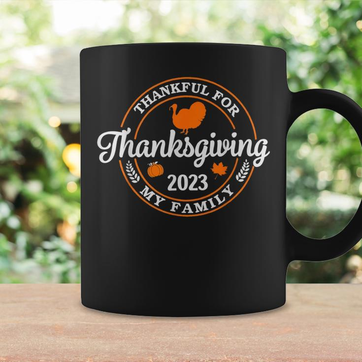Family Thanksgiving 2023 Thankful For My Tribe Group Autumn Coffee Mug Gifts ideas