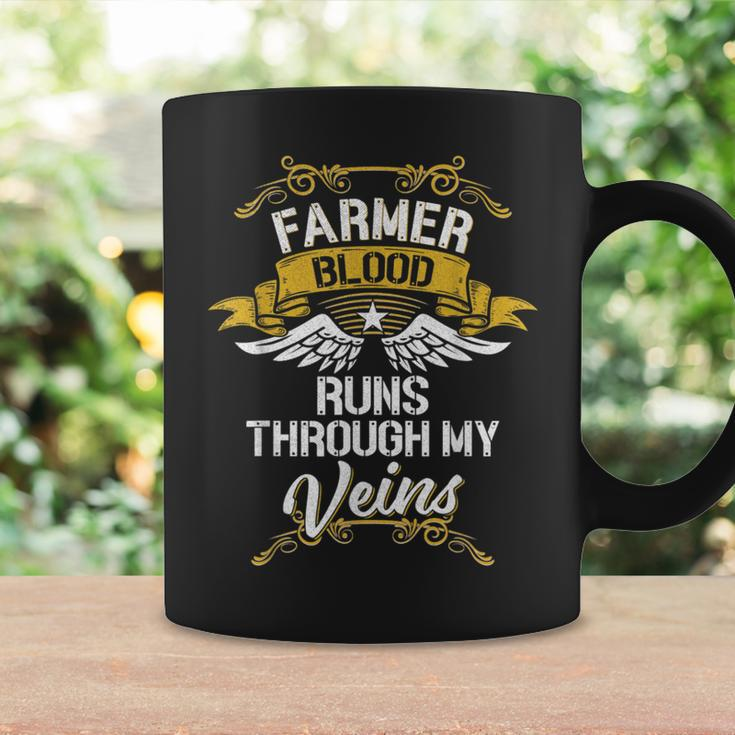 Farmer Blood Runs Through My Veins Coffee Mug Gifts ideas