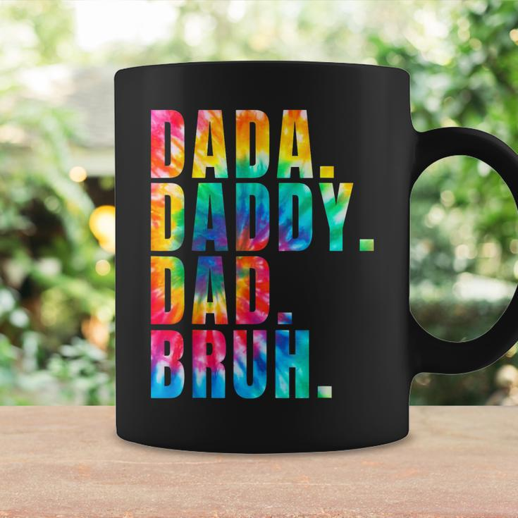 Fathers Day 2023 Dada Daddy Dad Bruh Tie Dye Dad Jokes Mens Coffee Mug Gifts ideas