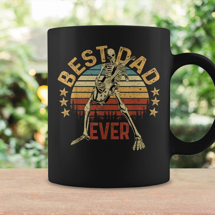 Fathers Day Skeleton Playing Electric Guitar Players Dad Coffee Mug Gifts ideas