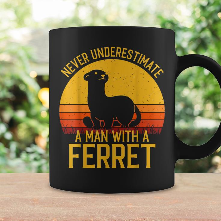 Ferret Never Underestimate A Man With A Ferret Gift For Mens Coffee Mug Gifts ideas