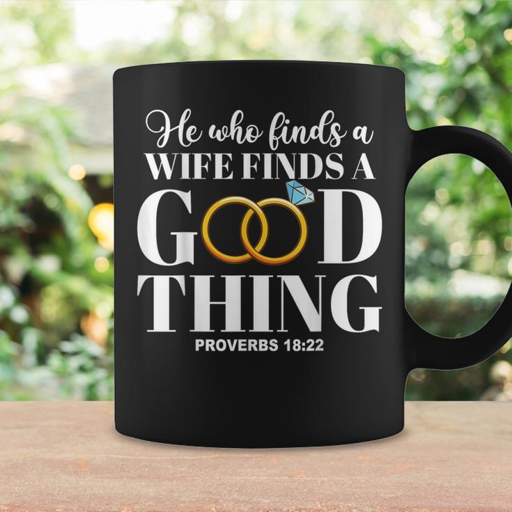 He Who Finds A Wife Finds A Good Thing Couple Matching Coffee Mug Gifts ideas