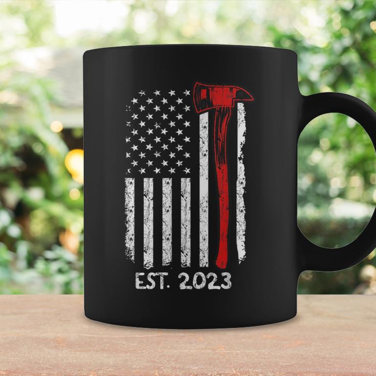 Firefighter Est 2023 Graduation 23 Fire Academy Exam Us Flag Coffee Mug Gifts ideas